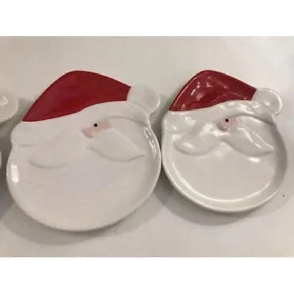 DEPARTMENT 56 Winking Peeking Santa Hat Plates Set of 3 Christmas Holiday Dept56 - Picture 2 of 7